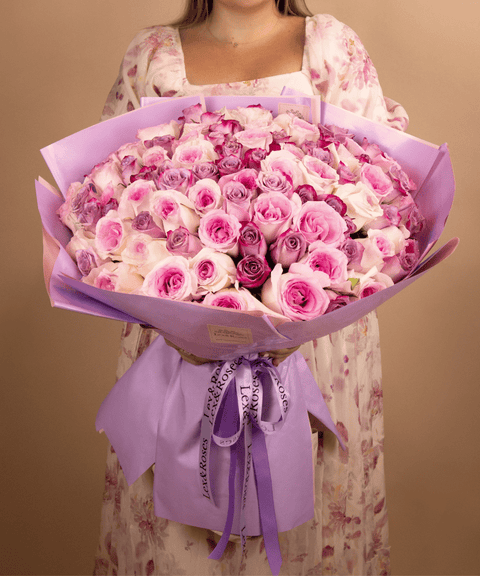 Pink & Purple Rose Bouquet