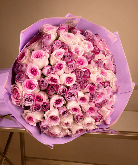Pink & Purple Rose Bouquet