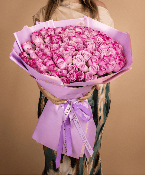Purple Rose Bouquet