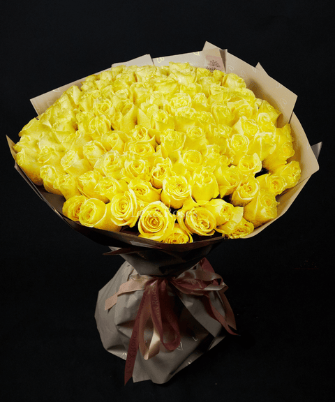 Glitter Yellow Roses