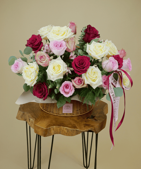 B Basket Round - Red Deluxe