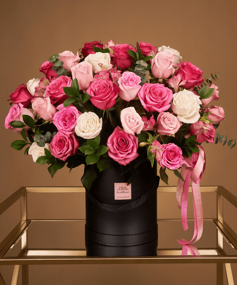 50 Box - Hot Pink Deluxe Roses