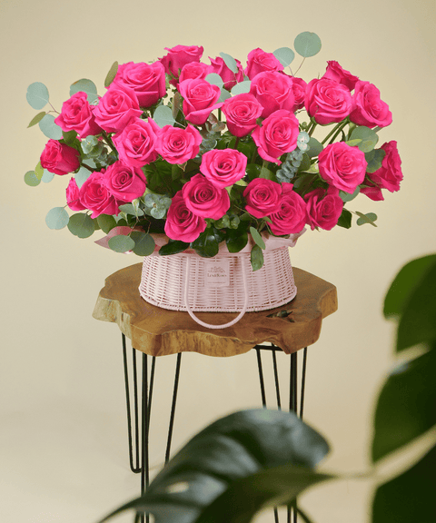 P Basket Purse - Hot Pink