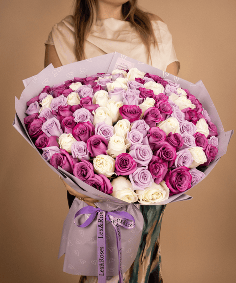Purple Tones Rose Bouquet