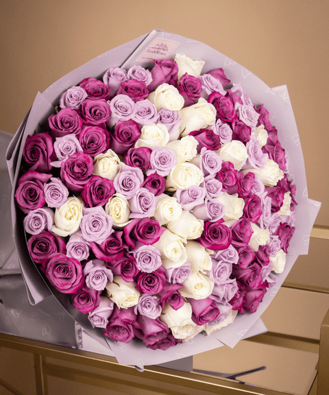 Purple Tones Rose Bouquet