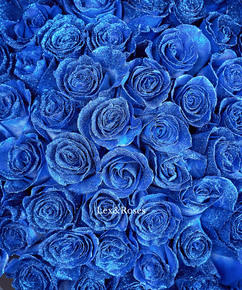 Glitter Blue Roses