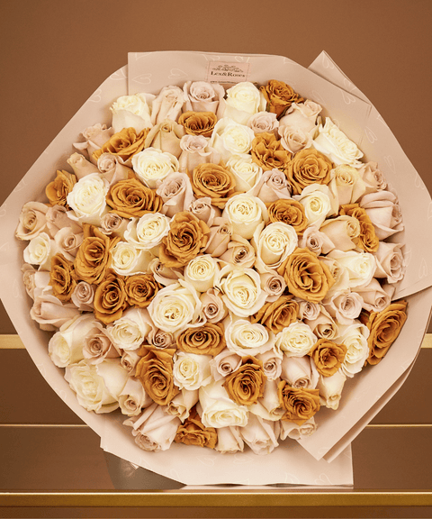 Cappuccino Deluxe Rose Bouquet