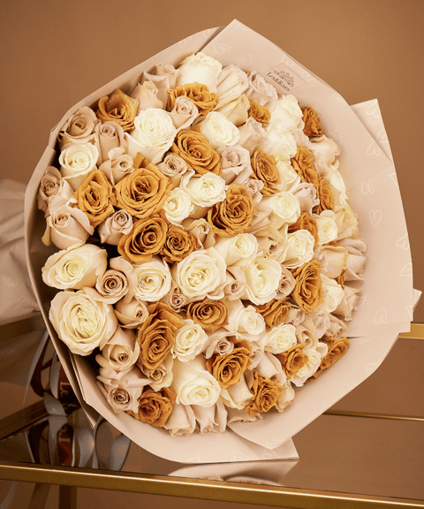 Cappuccino Deluxe Rose Bouquet