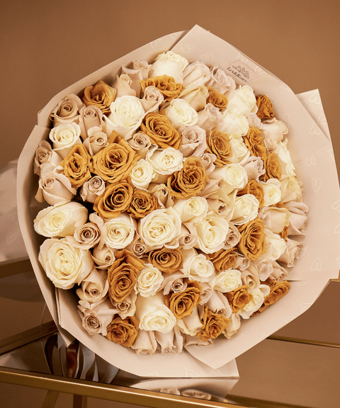 Cappuccino Deluxe Rose Bouquet