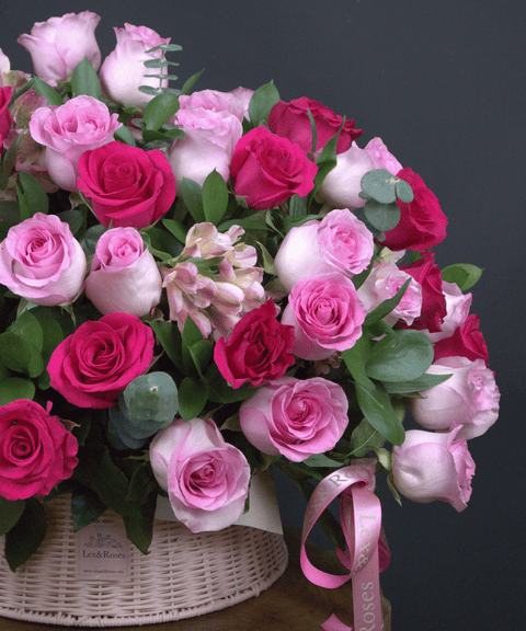 P Basket Round - Pink & Hot Pink
