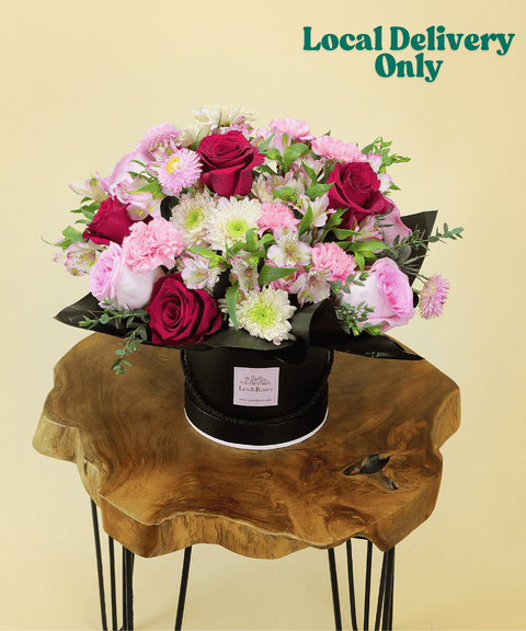 Lexi Red & Pink Box Bouquet - Mother's Day