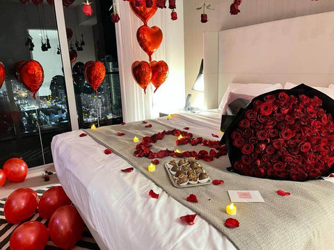 Hotel Room Decor Red (Romantic Package)