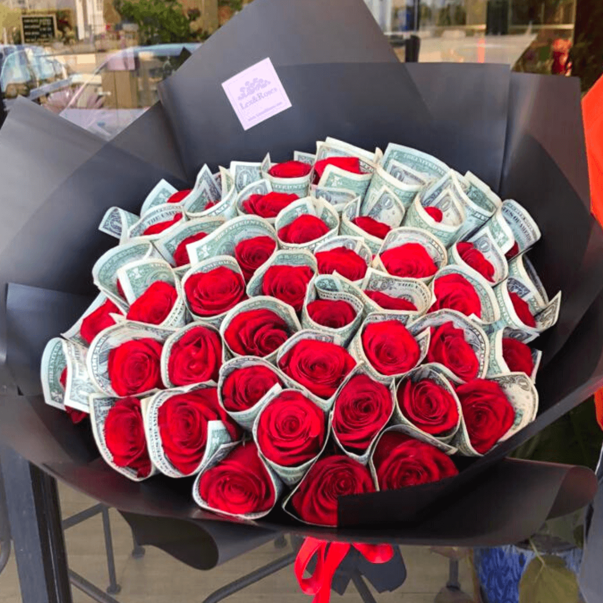 Money Rose Bouquet - Red