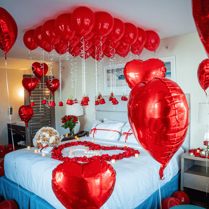 Hotel Room Decor Red (Romantic Package)