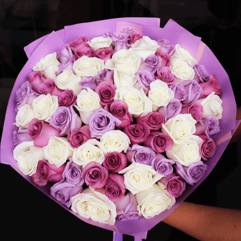 Purple Tones Rose Bouquet