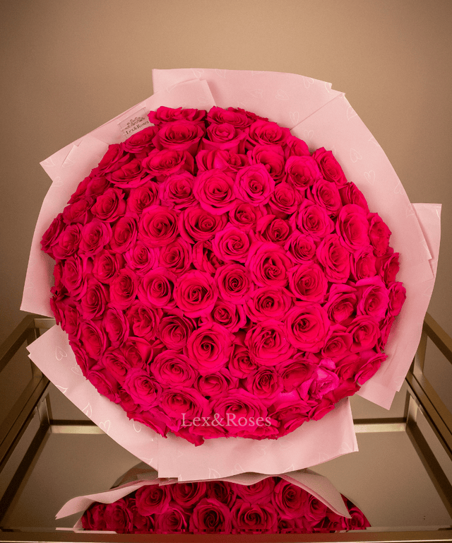 Hot Pink Rose Bouquet – Lex&Roses