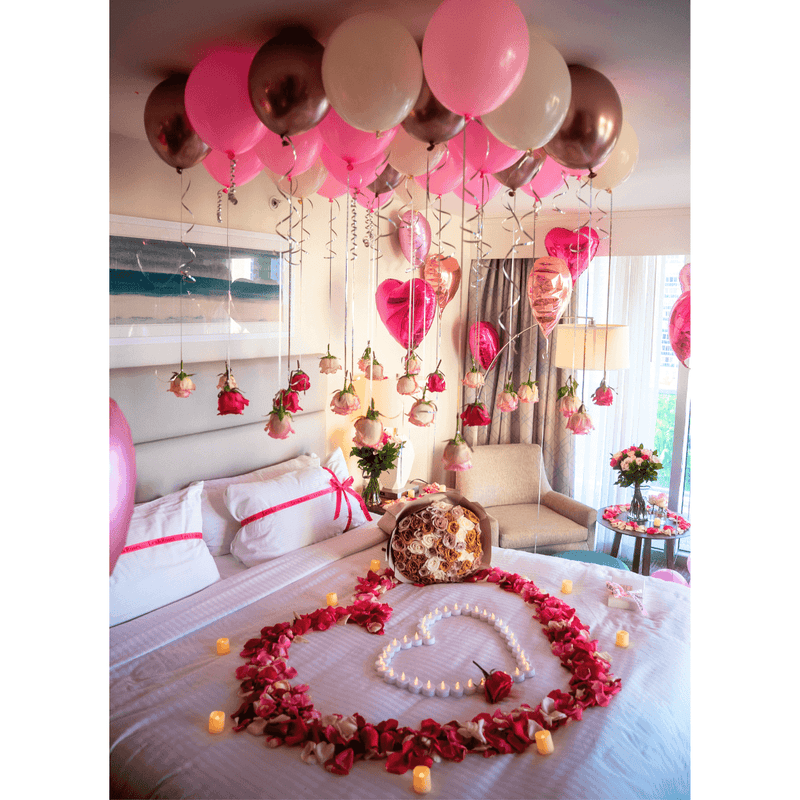 Hotel Room Decor - Hot Pink Deluxe (Romantic Package)