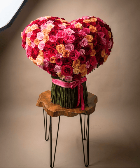 Heart Bouquet - Cherry
