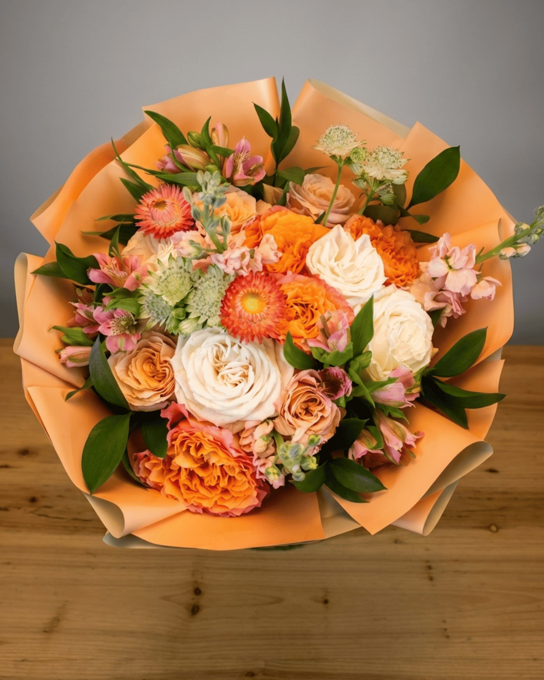 Mixed Bouquet - Peach Deluxe – Lex&Roses
