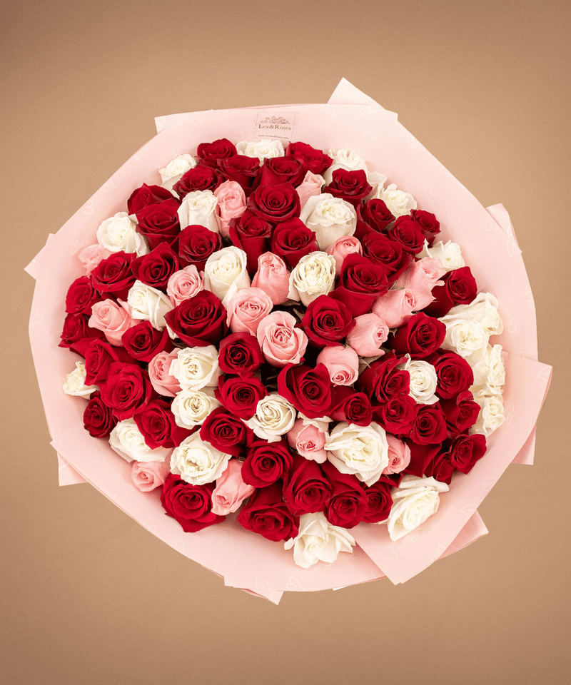 Red Deluxe Rose Bouquet - Valentines