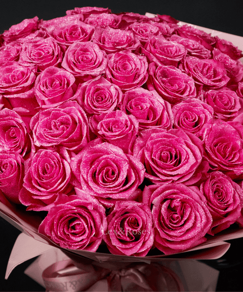 Glitter Hot Pink Roses