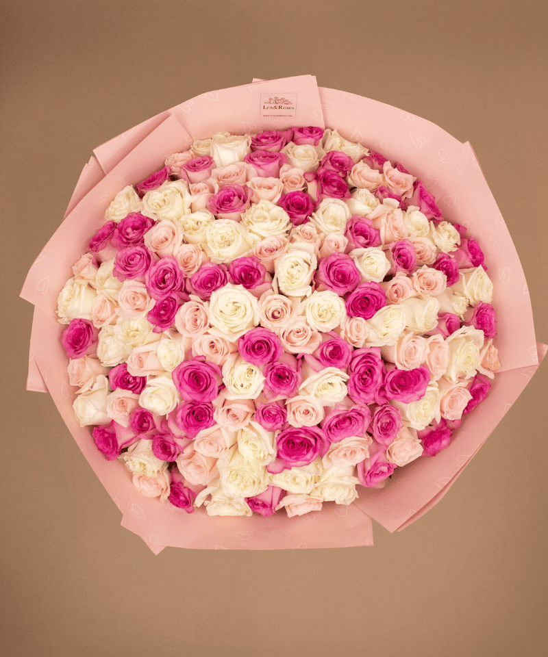 Pink Deluxe Rose Bouquet - Valentines