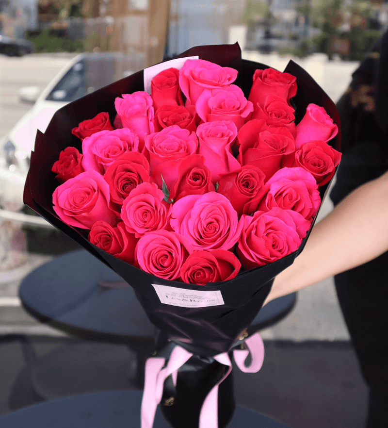 Red & Hot Pink Roses - Nationwide