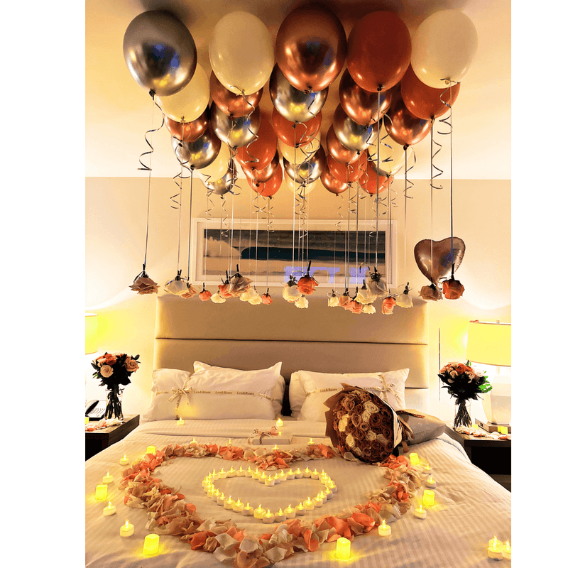 Hotel Room Decor - Rose Gold Deluxe (Romantic Package)