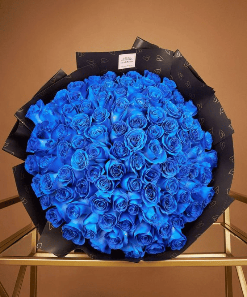 Blue Rose Bouquet - Valentines