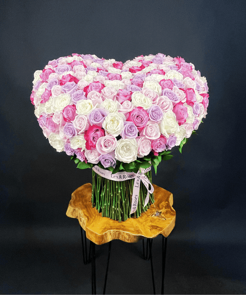 Heart Bouquet - Purple Cuteness