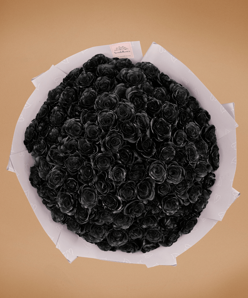 Black Rose Bouquet - Valentines