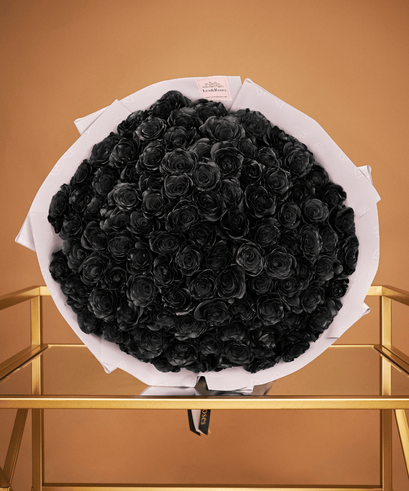 Black Rose Bouquet - Valentines