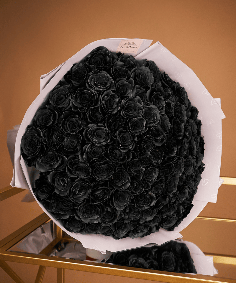 Black Rose Bouquet - Valentines