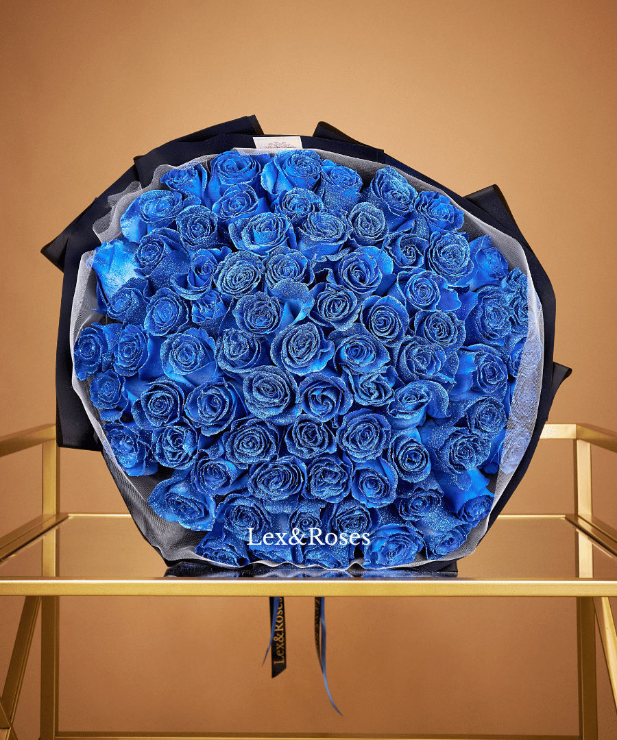 Glitter Blue Roses – Lex&Roses