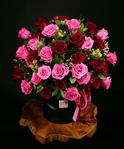 50 Box - Red & Hot Pink Roses