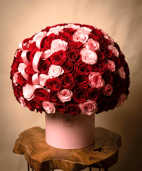 Pink & Red Roses - HatBox