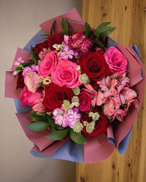 Red & Hot Mixed Bouquet - Mother's Day