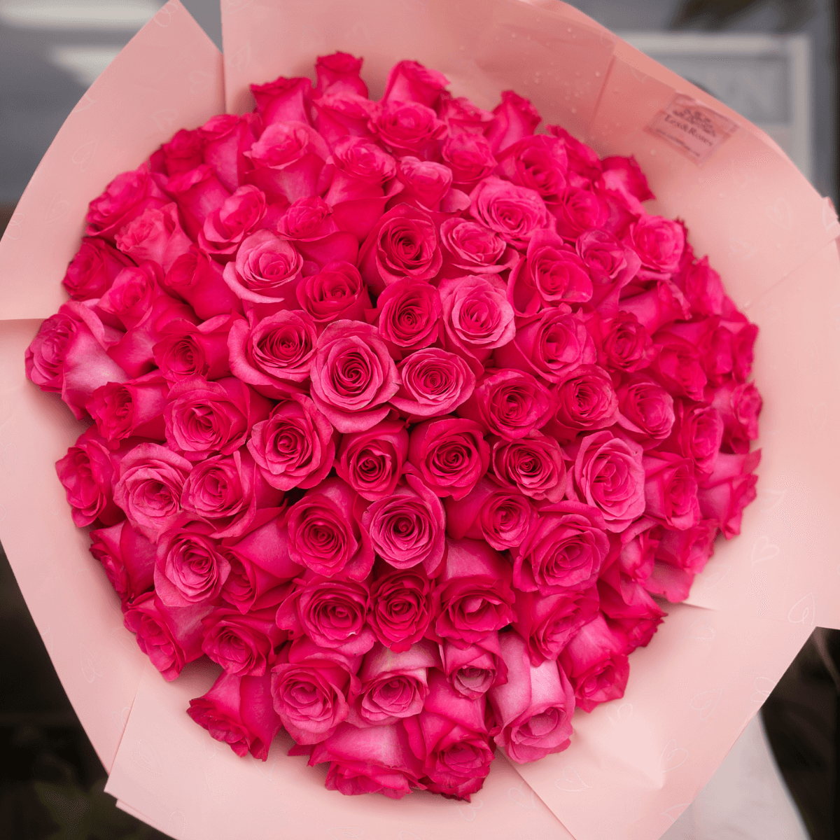 Lex Roses Miami Hot Pink Rose Bouquet – Lex&Roses