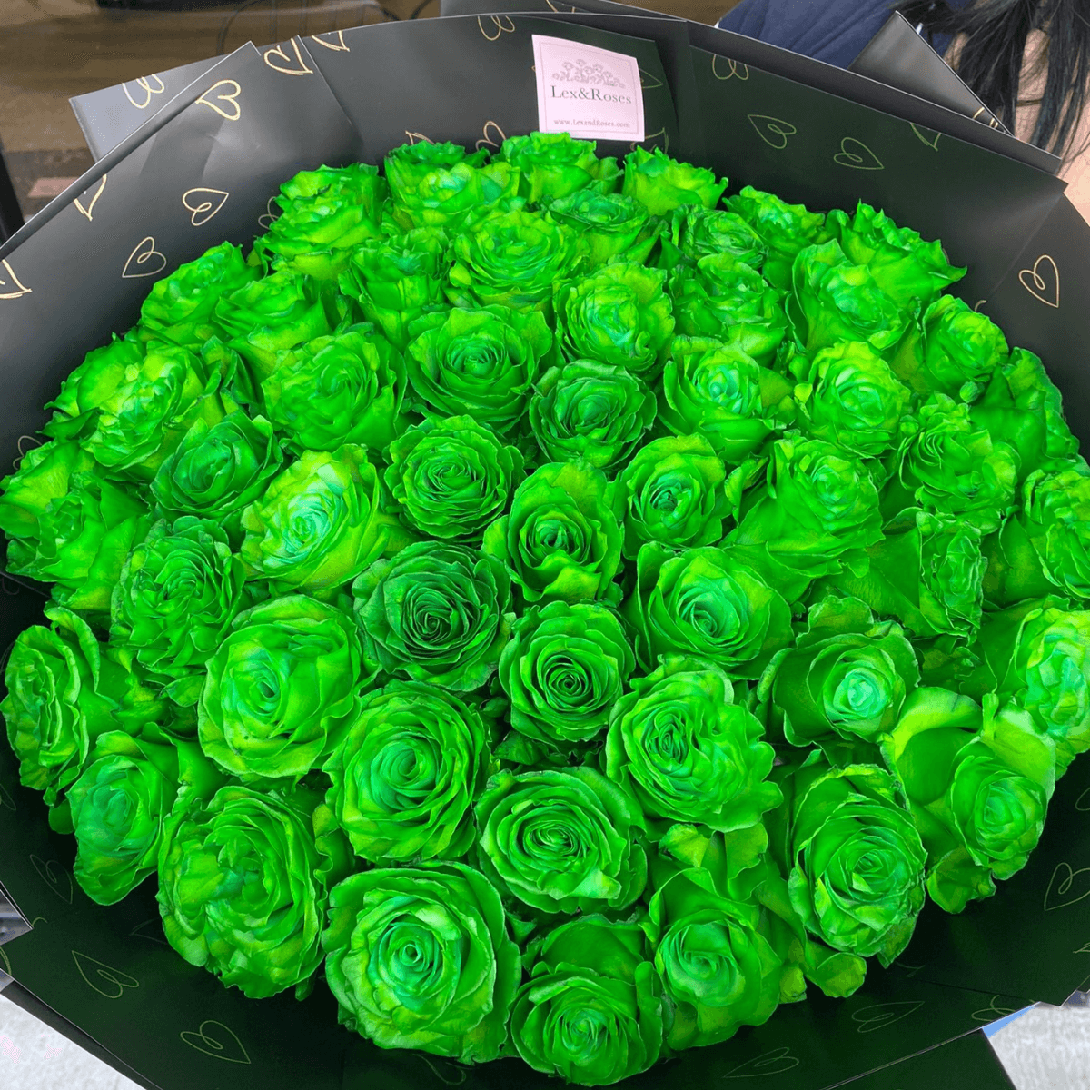 Lex Roses Green Rose Bouquet โ Lex&Roses