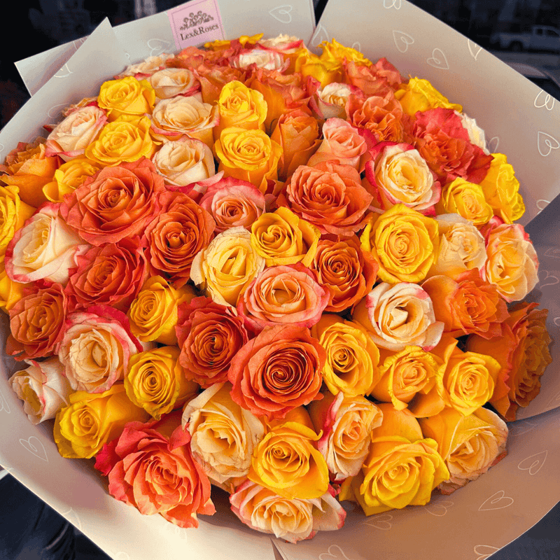 Sunset Rose Bouquet