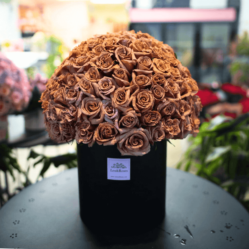 Cappuccino Roses HatBox