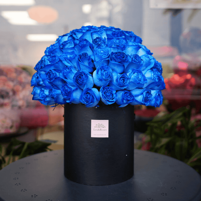 Blue Roses HatBox