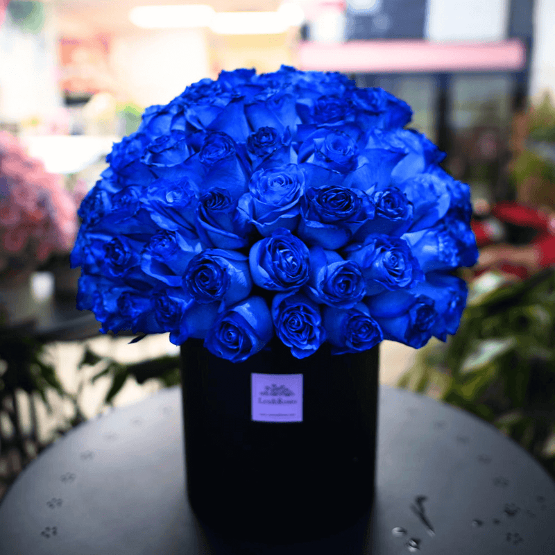 Blue Roses HatBox