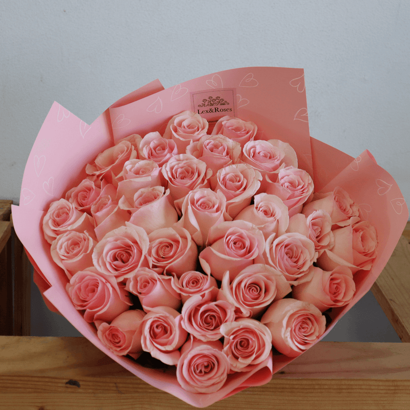 Pink Rose Heart Decor: Spread Love with Over 100 Roses, 30H x 26W –  Brooklyn Belle