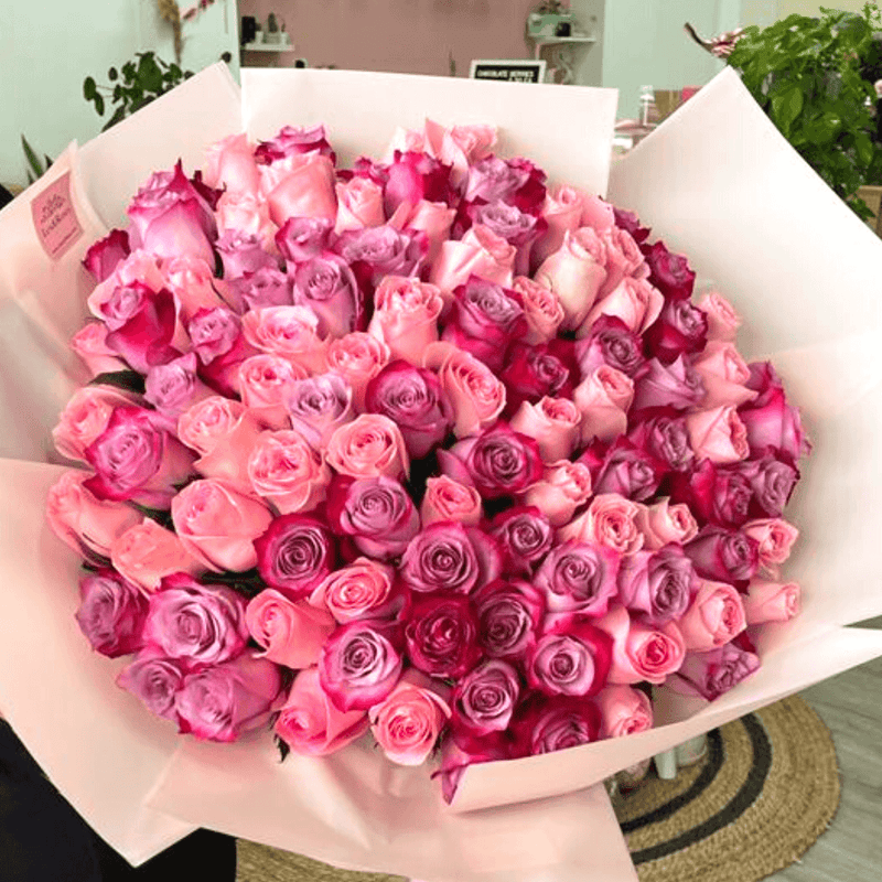 Pink & Purple Rose Bouquet